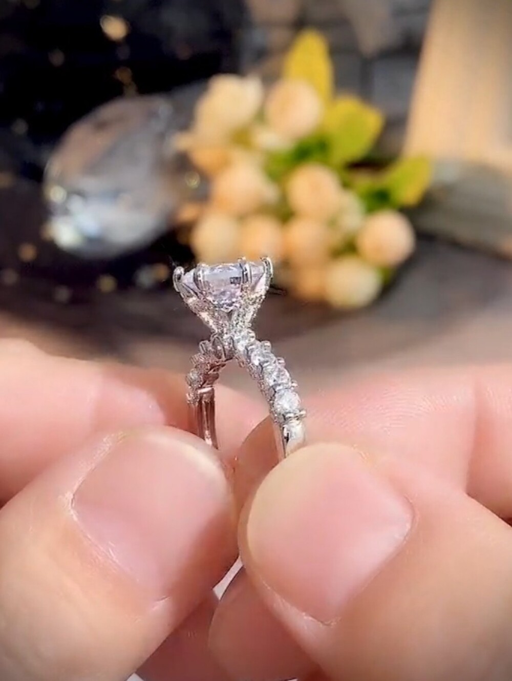 New 1.5 Diamond 6 Prong Engagement Ring - Picture 5 of 5